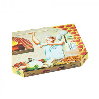 100 Stück Pizzakarton aus Mikrowellpappe 32 x 32 x 3 cm